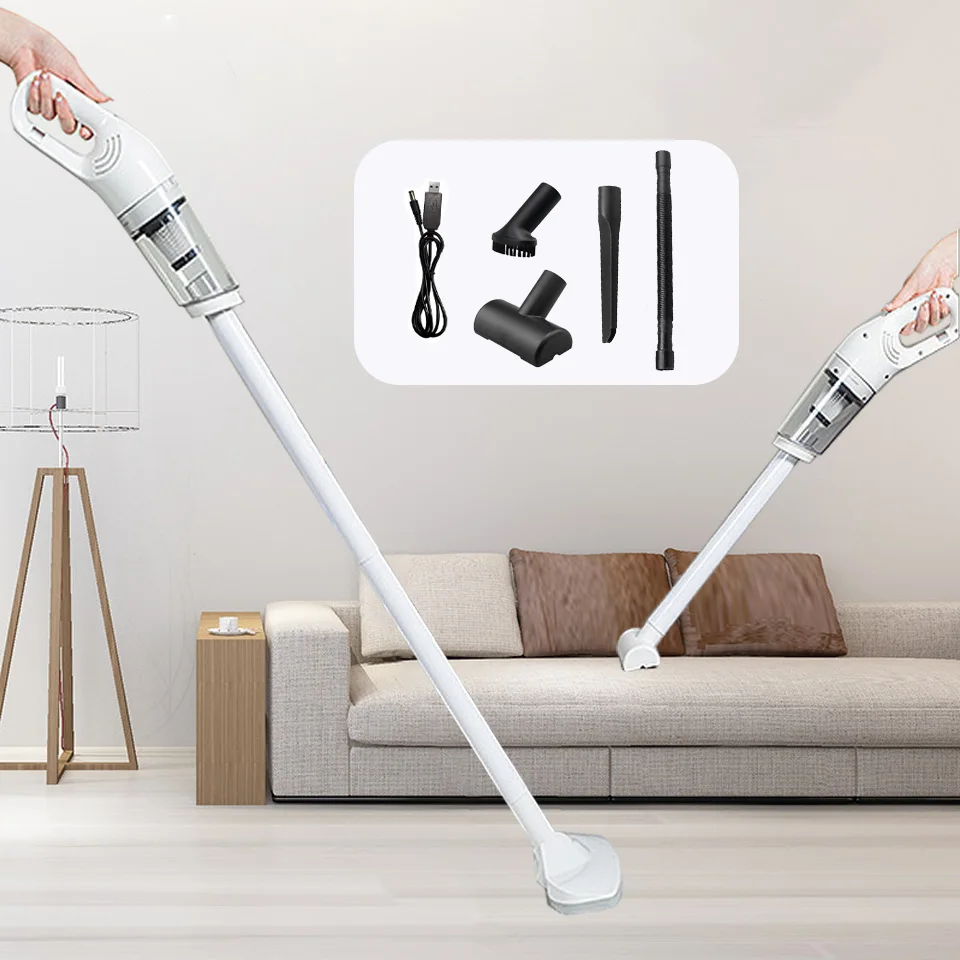 Беспроводной портативный автомобильный мини-пылесос для сухой и влажной уборки с шваброй, 9000 Па