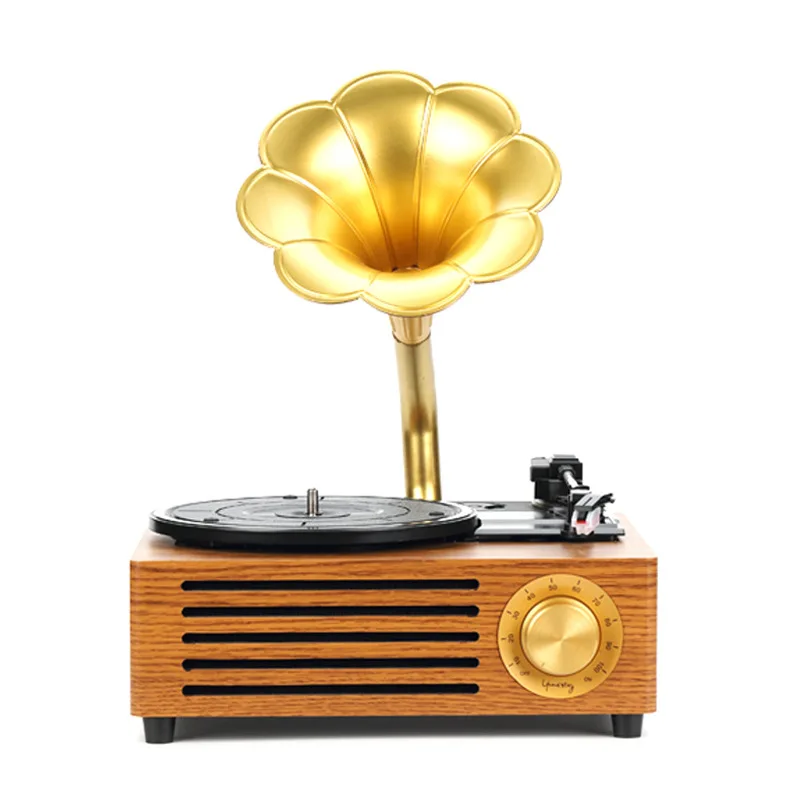 Turntable Large speaker vinyl record player Vintage Audio Gramophone Usb Sd Wireless connection Vinyl Record Player