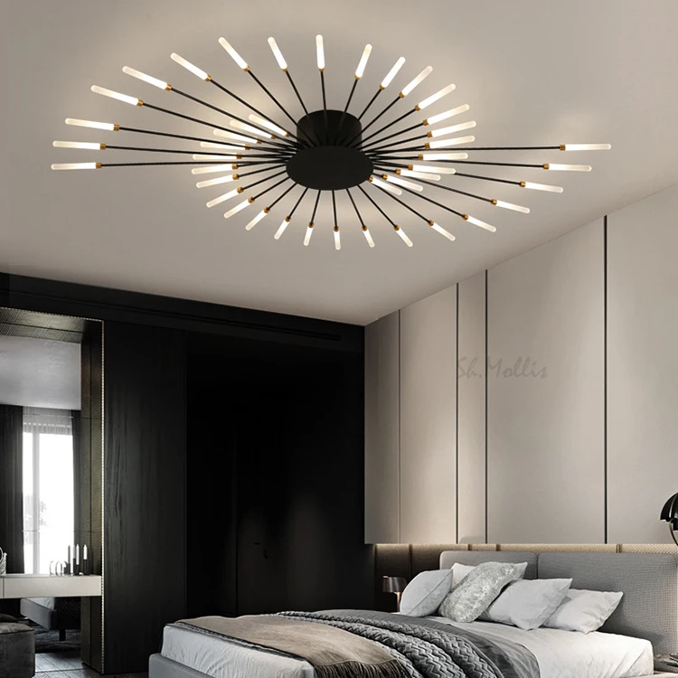 Tpstar Lighting Simple living room LED line hotel room decoration lamp Acrylic Ceiling Light