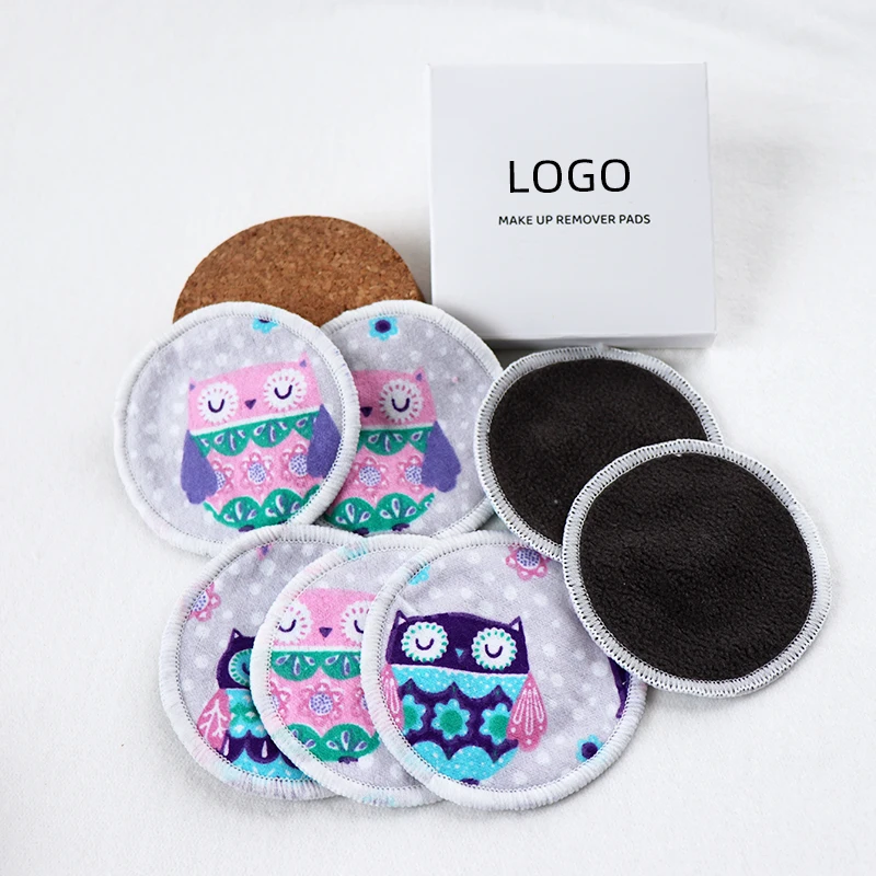 Custom Eco-Friendly Natural Round Face Eraser Makeup Remover Pads With Logo