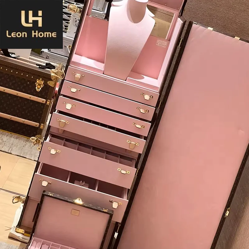 Customized Italian Luxury Makeup Cabinet Marble Luxury Furniture Postmodern Makeup Table Design Bedroom Dressing Table