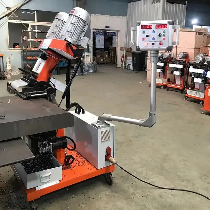 PB-100B High efficiency Portable Automatic feed Plate Metal Edge Milling beveling Machine for 0-90 angle