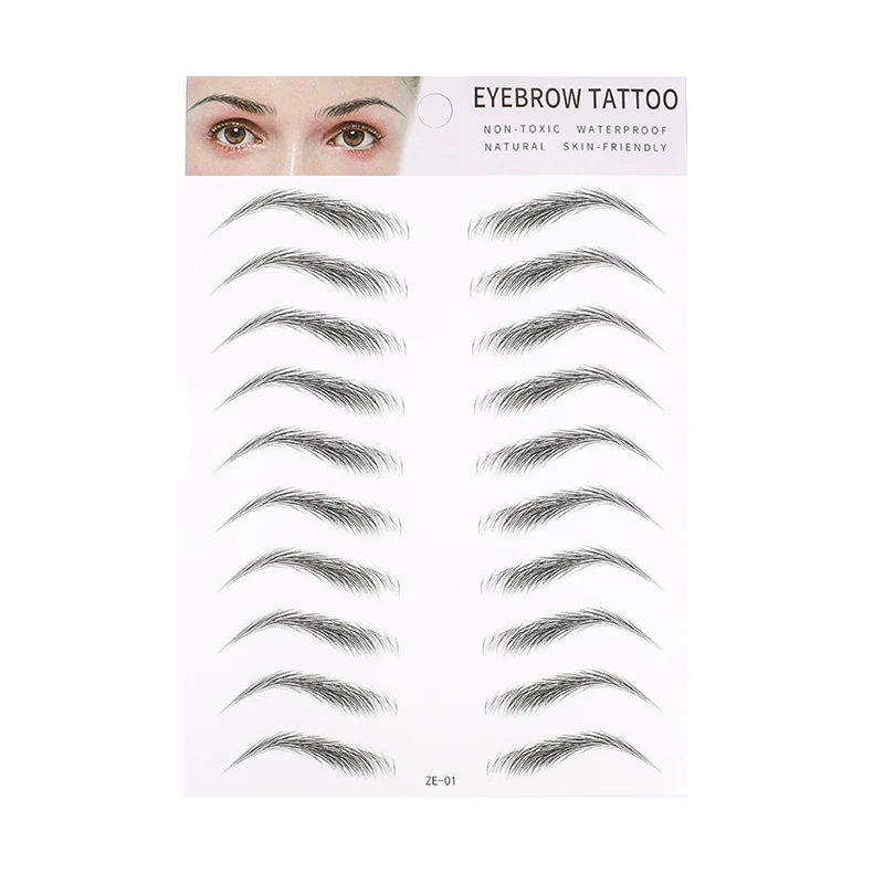 A full set of waterproof and quick-drying simulation eyebrow stickers for lazy people will not be the first choice for thrush