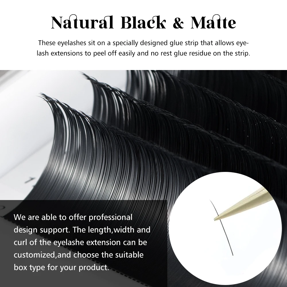 Gollee OEM ODM 0.03 eye lash extensions matte 20d mink professional eyelash extension supplies