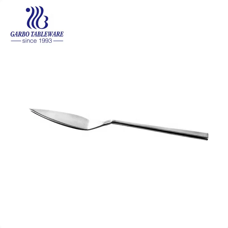 China factory OEM flatware 304 stainless steel mirror polish stock available banquet hotel dinner fish serving knife
