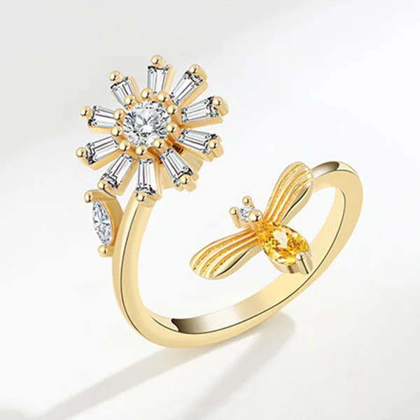 spinning ring Cross-border hot sales can be adjusted to slow the opening anxiety ring fidget ring