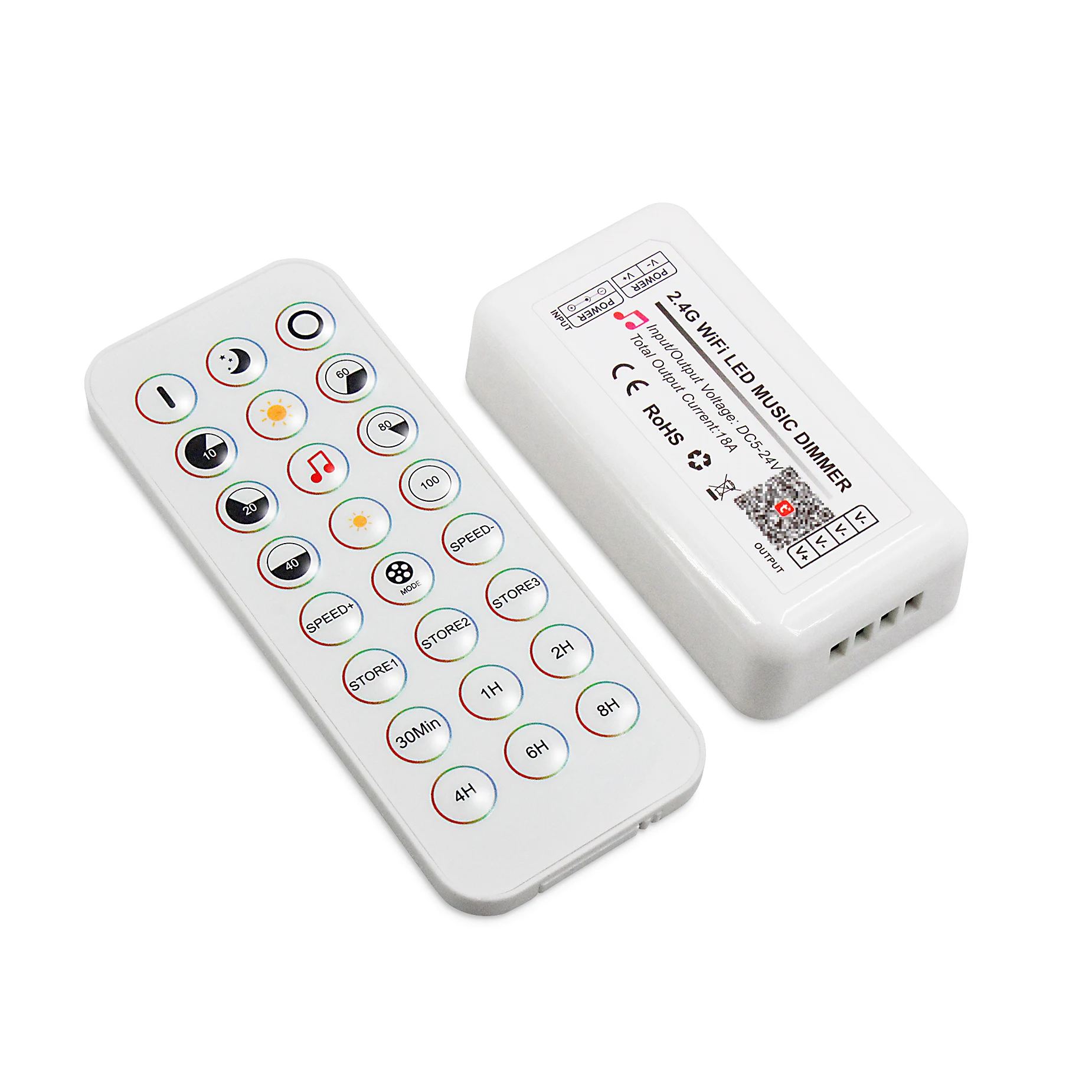 The New Listing  Tuya WIFI RF 24 keys dimmer timing function DIY mode  brightness adjustment
