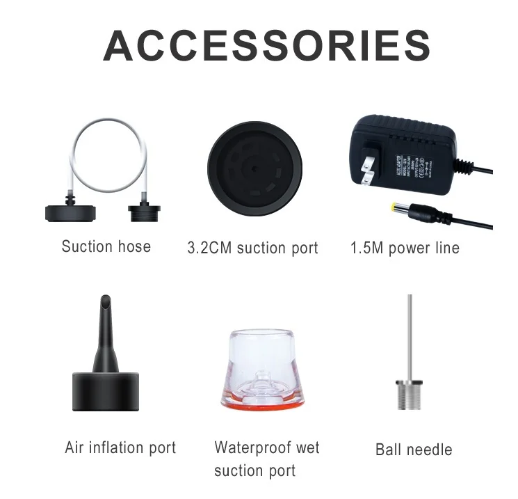 Portable mini multipurpose pump vacuum air ball pump for air bed swimming ring,air toys and vacuum bag storage