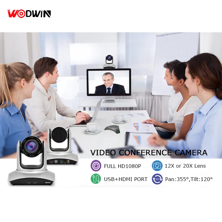 WODWIN 2022 New 20x optical zoom USB2.0 Web HD 1080p ptz Video Camera for Live Conferencing/Broadcasting