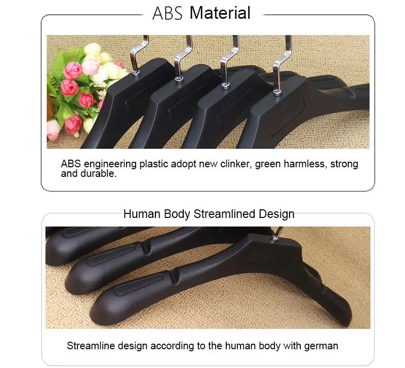 Custom Logo Men Clothes Suit Hangers Luxury Plastic Hanger Women Suits Hanger Garment
