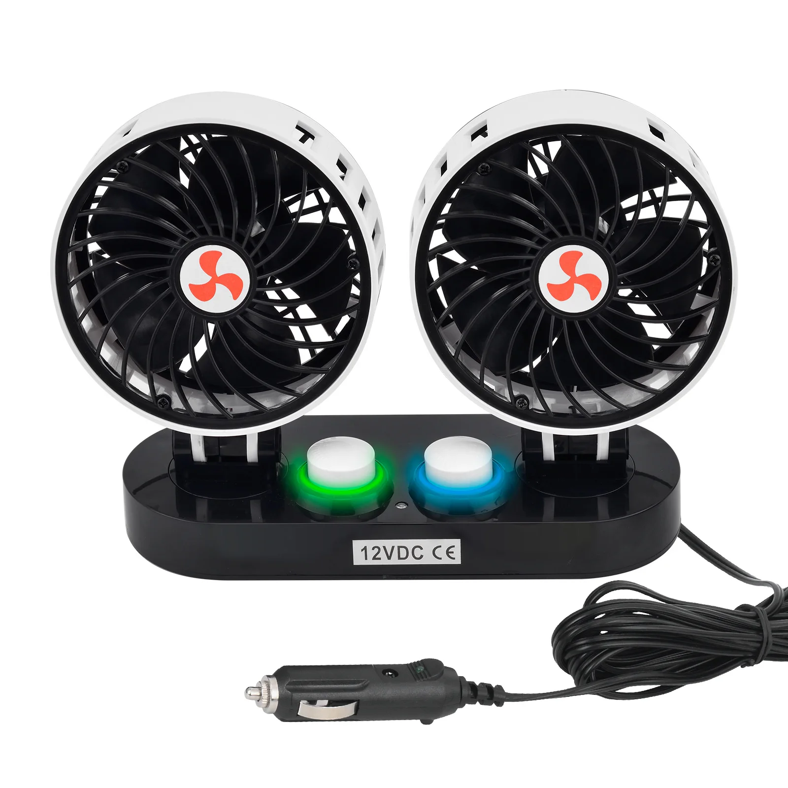 wholesale 24V low noise electric car fan auto cooling fan with strong wind power for truck car home office