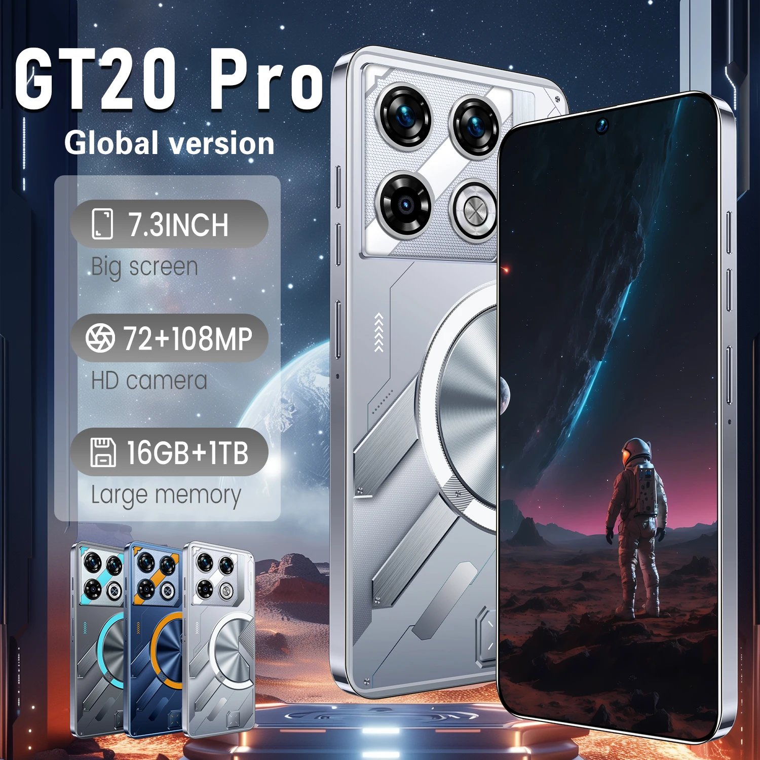 Unlocked Smartphone original track android 14.0 new phone techno gt20 pro phone