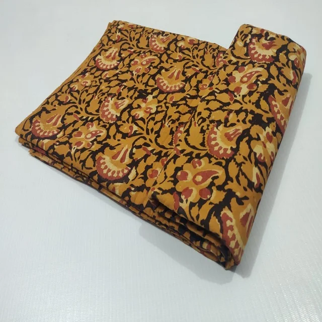 Handmade Hand Block Printed Abstract Olive Green Cotton Kurta fabric For Mens