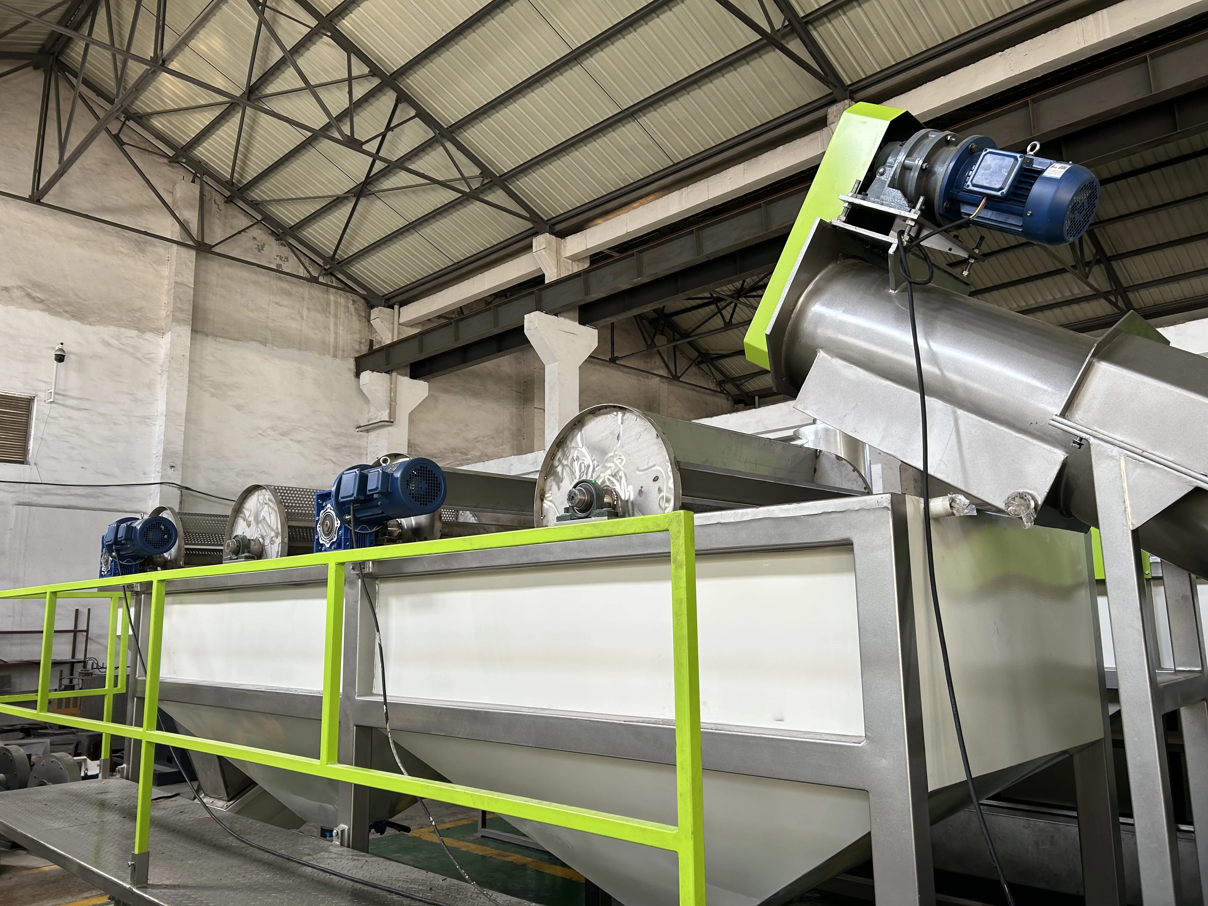 automatic PE Plastic washing line with label remover