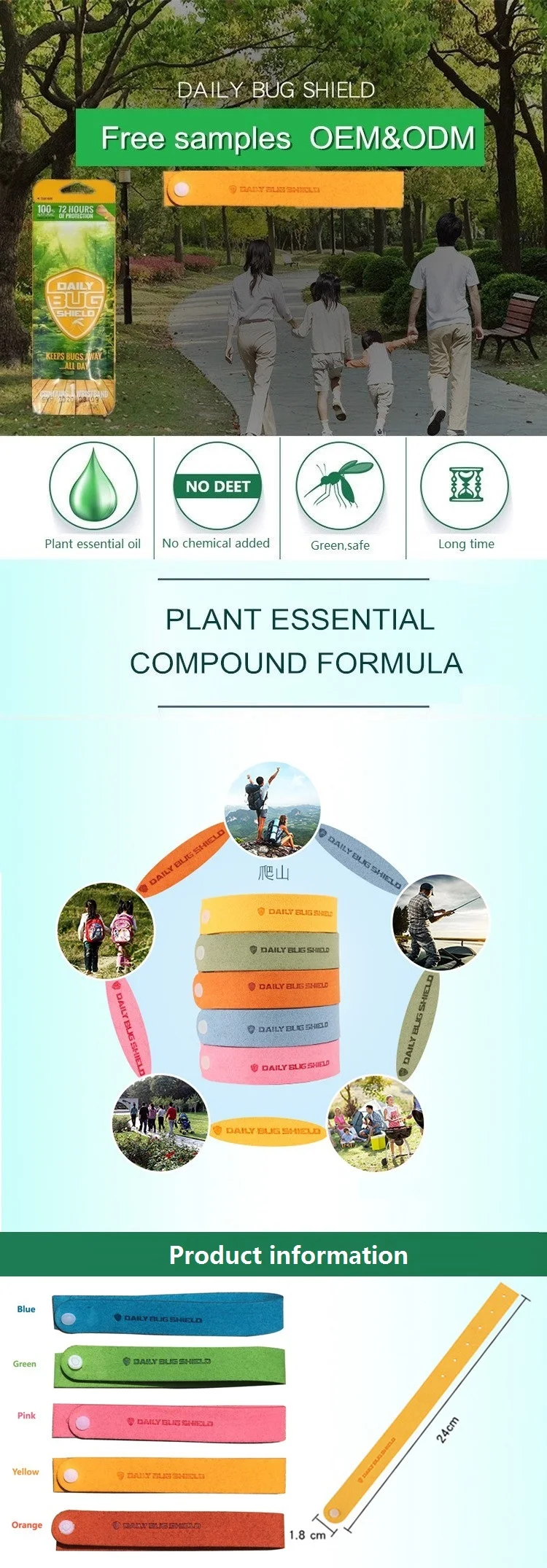 Bracelet Anti Mosquito Insect Bugs Repellent Repeller Wrist Bands Wristband dropshipping Mosquitoes Pest Control