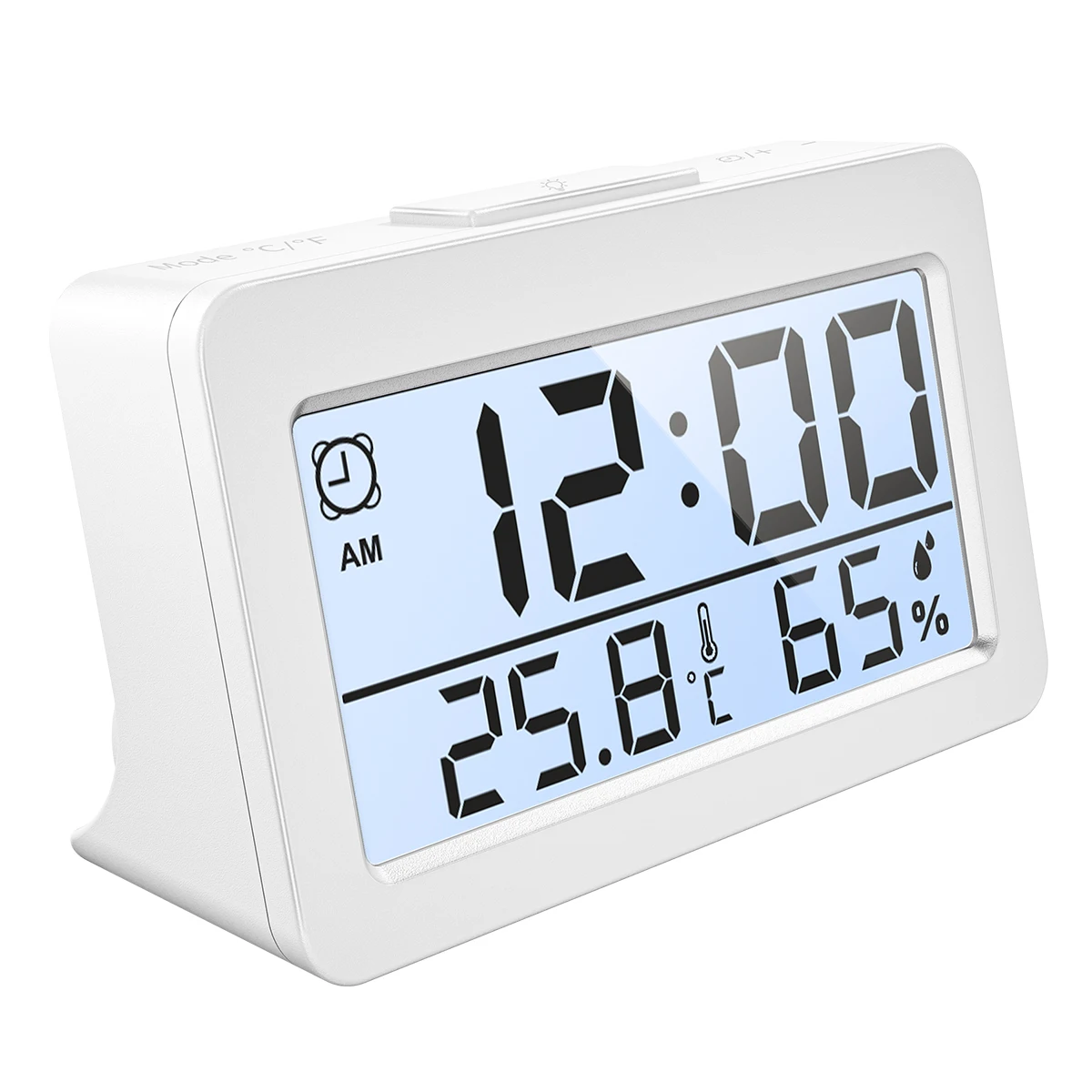 Mini Digital Temperature Humidity Monitor Home Alarm Clock Thermometer And Hygrometer With LCD Display Friendly For Baby