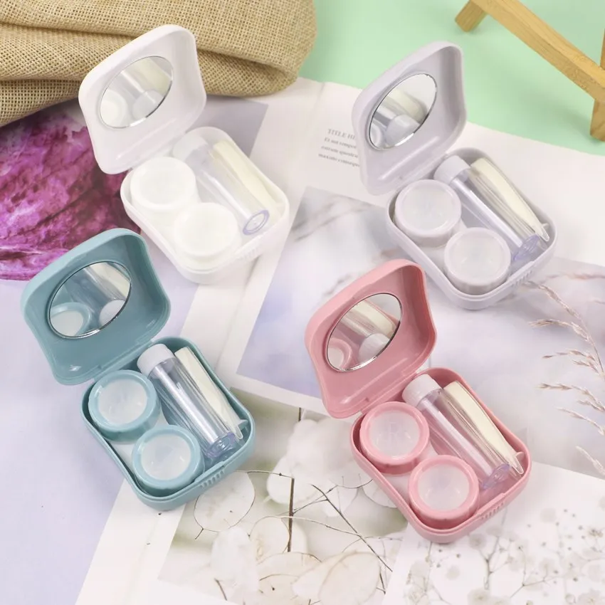 eyeshare Practical Colored Contacts Lens Case  Manually eye Contact Lenses Case Cleaner Contact Lens Accessories