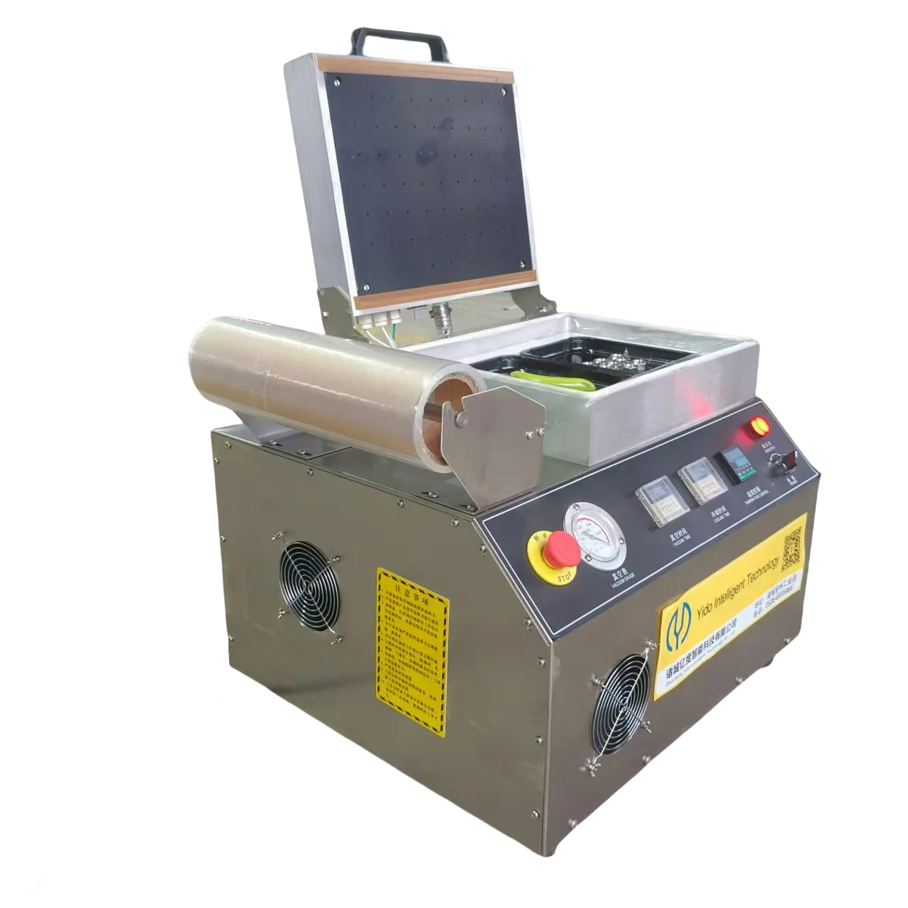 Industrial fresh meat frozen seafood tray sealer Food Plastic Containers Vacuum Skin Packing Machine Automatic film skin packer