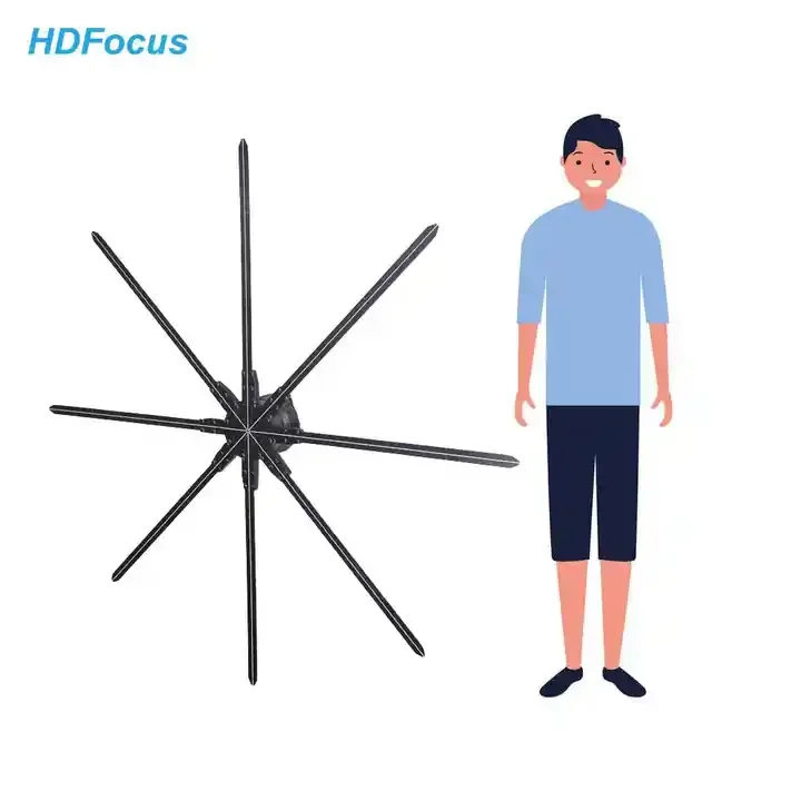 180Cm Led Fan Hologram Display 2X2 Splicing Wifi Holographic Fan 3D Olograma Hologram 3D Projector 3D Hologram Fan