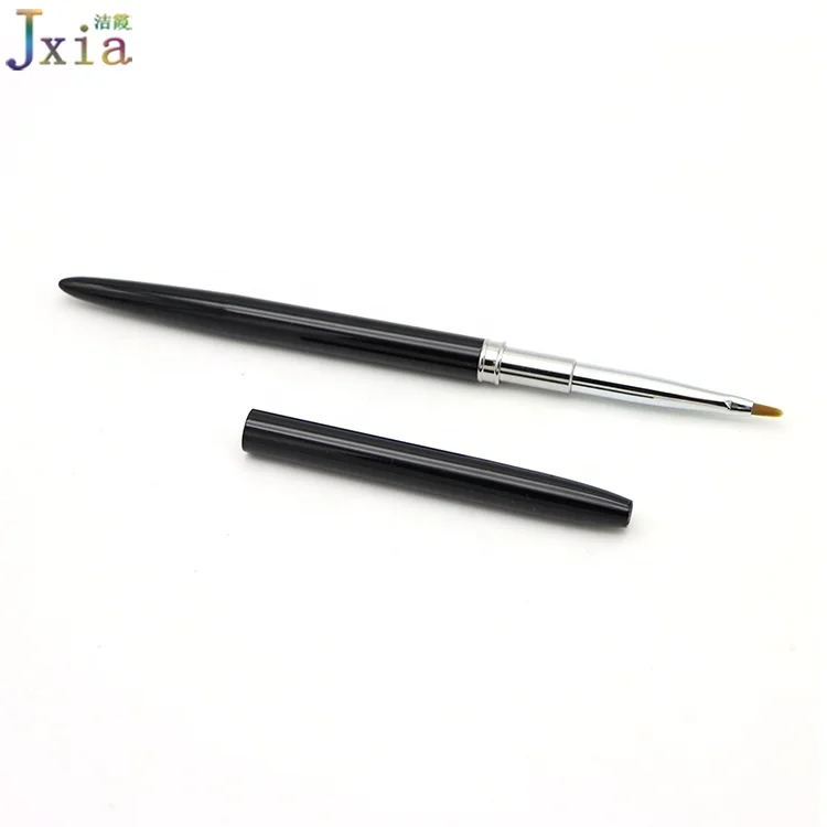 Jiexia Black Handle  Synthetic Hair Manicure Supplies One Stoke Petal Painting Small Oval Gel Nail Art Brushes