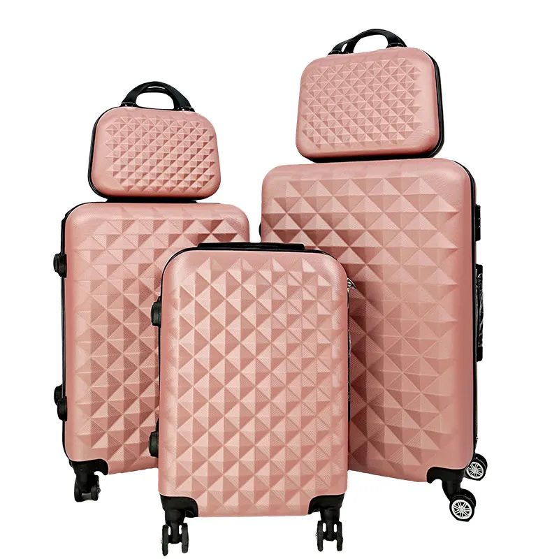 2PCS/SET 14inch Cosmetic Bag 20/24 Inches Girl Students Trolley Case Travel Spinner luggage Woman Rolling Suitcase Boarding Box
