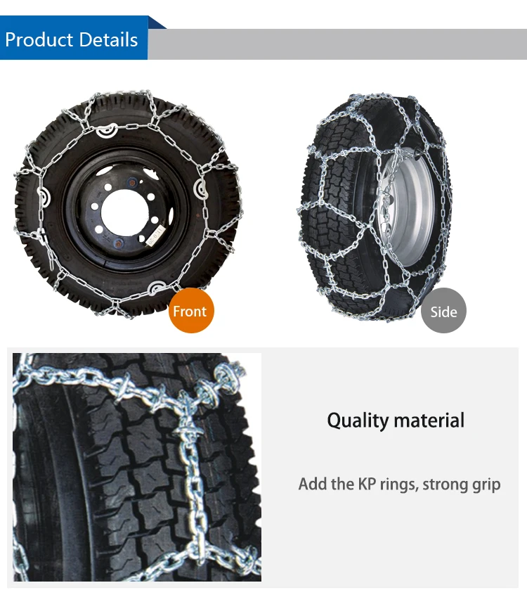 BOHU TNP type alloy steel tire chains wear-resistant truck tire anti-skid snow chain