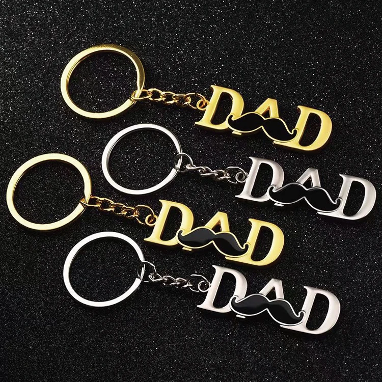 Wholesale Custom Accessories KeyChain Metal 3D letter Logo Key Chain gold sliver die cast key chains