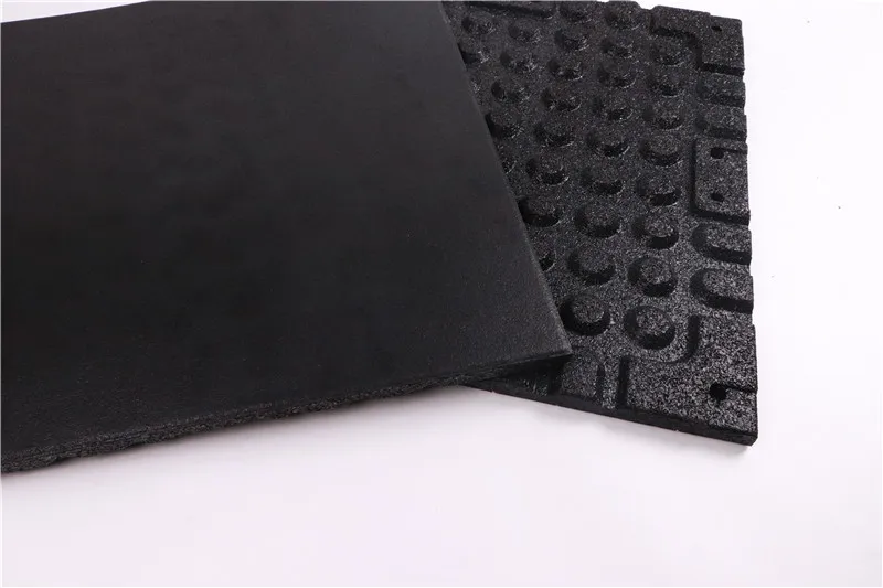 Sound-absorption shock absorption protective rubber tile