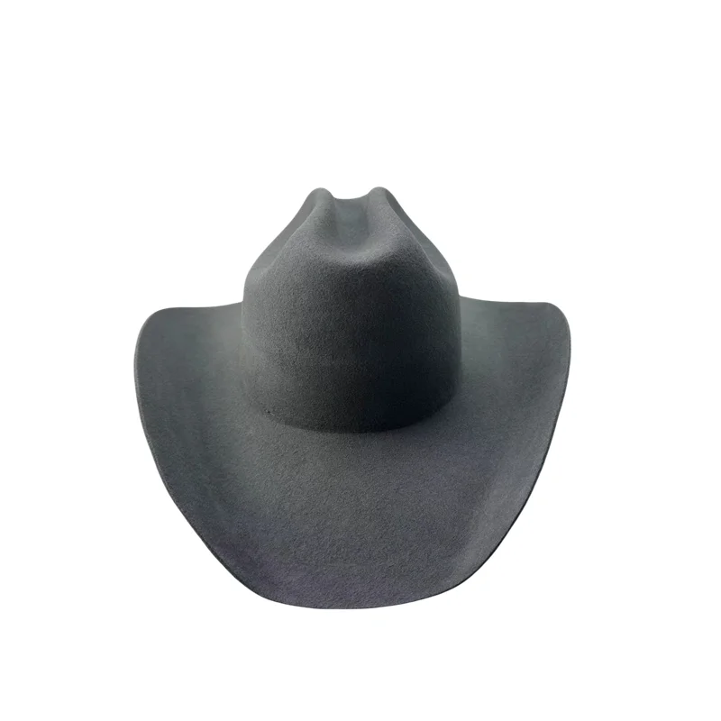 Autumn Winter Vintage Fedora cowboy Felt Hats For Men solid Color Western Hats adults Cowboy Hats
