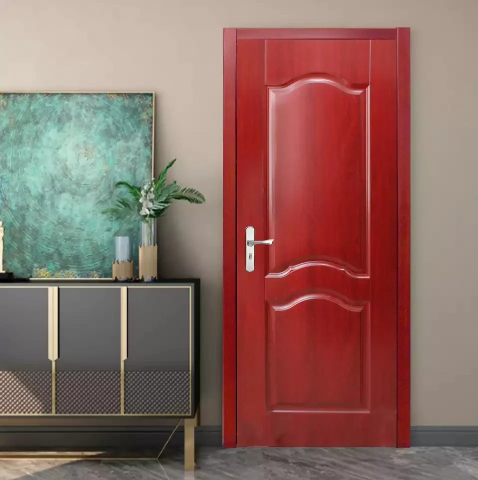 China wooden Door Factory Price Wholesale Waterproof Series Solid Spray Painted Door for Houses