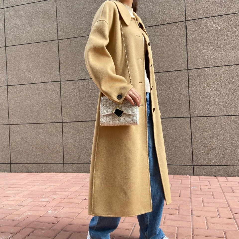 Street Style  Neck Long Sleeve Oversized Jersey 2020 Womens Fashion 100 % Cashmere Two Piece