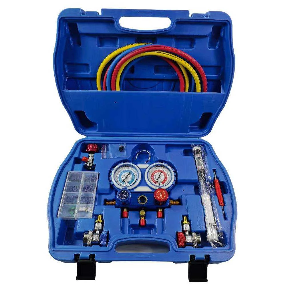 Air Conditioning Tool with Hose and Hook for  R404A R410A R134A Ac Manifold Gauge Set