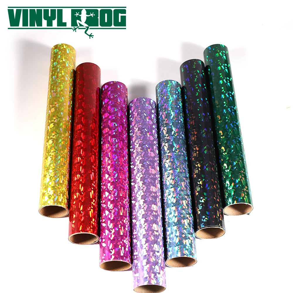 
New Product Oracal 651 Cutting Plotter DIY Craft Cricut Crack Holographic Light Purple Sticker Glitter Self Adhesive Vinyl Roll 