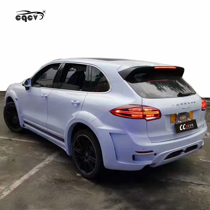 HM style wide body kit for Porsche cayenne 958 front bumper rear bumper carbon fiber hood for porsche cayenne 958 facelift