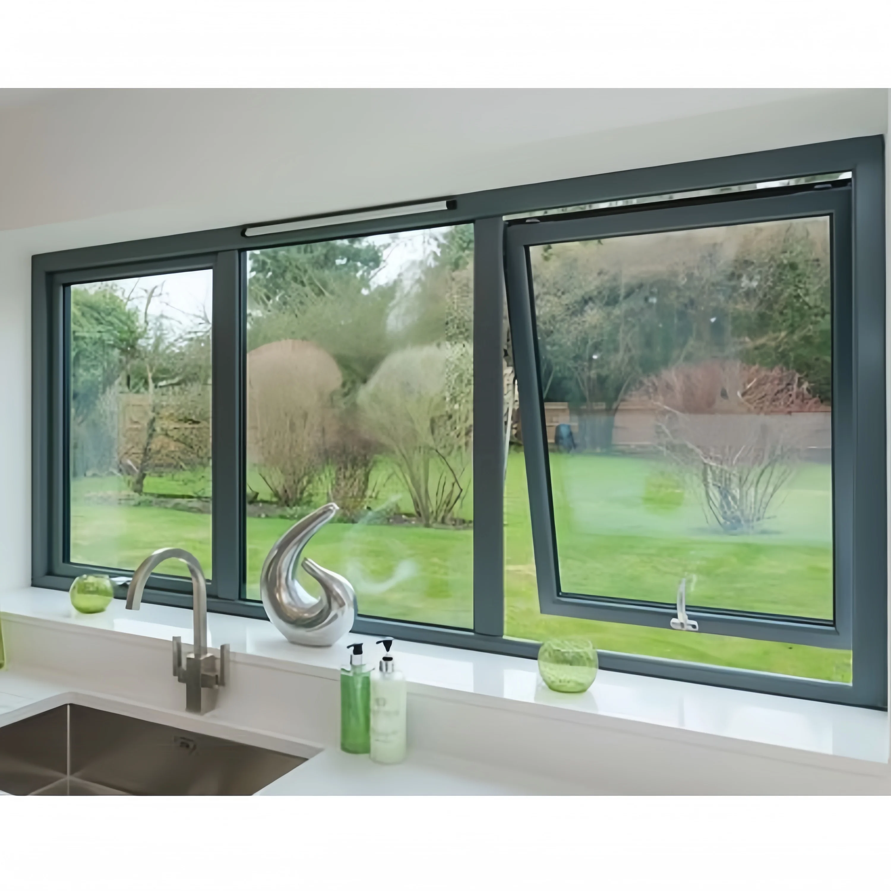 Customized Hot Sale Cheap House Aluminium Window Swing Graphic Design Horizontal Modern swing window for sale