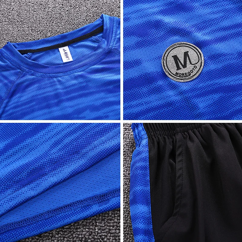  Новый дизайн детская спортивная одежда комплекты одежды для спортзала мальчиков комплект футболка и шорты костюм больших 11 лет