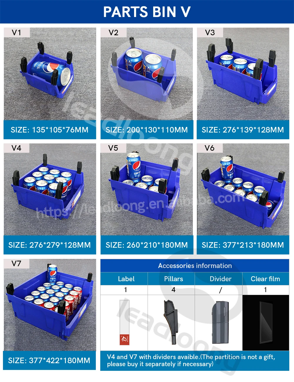 Warehouse storage Plastic Shelf Bins Spare Parts Storage Boxes from China manufacturer