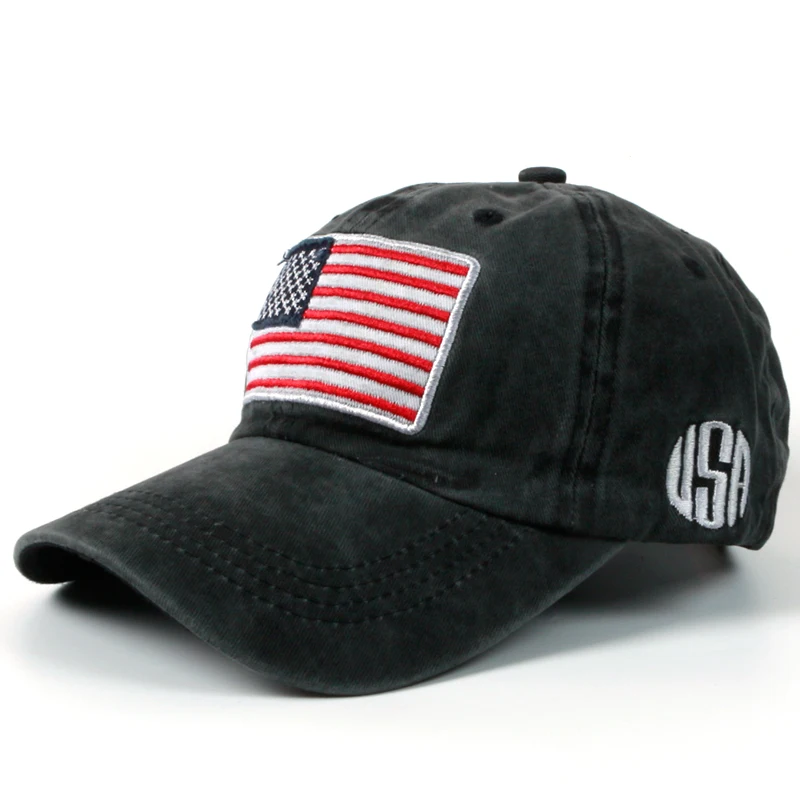 
Wholesale 100% cotton snapback hat embroidered USA flag cap snapback hat 