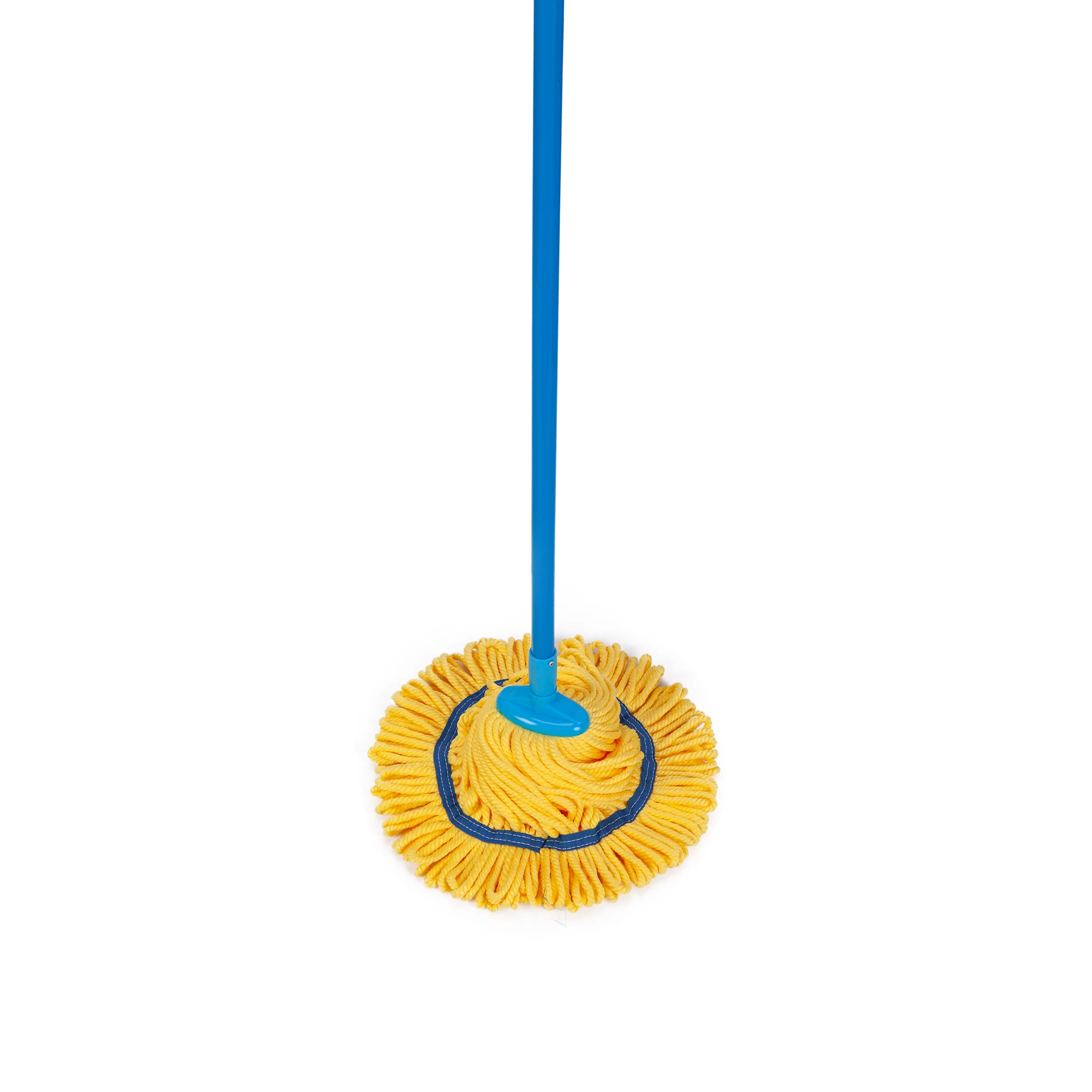 Yellow Microfiber Dry and Wet Mop Easy Clean Mop Head With 1.2m Handle.