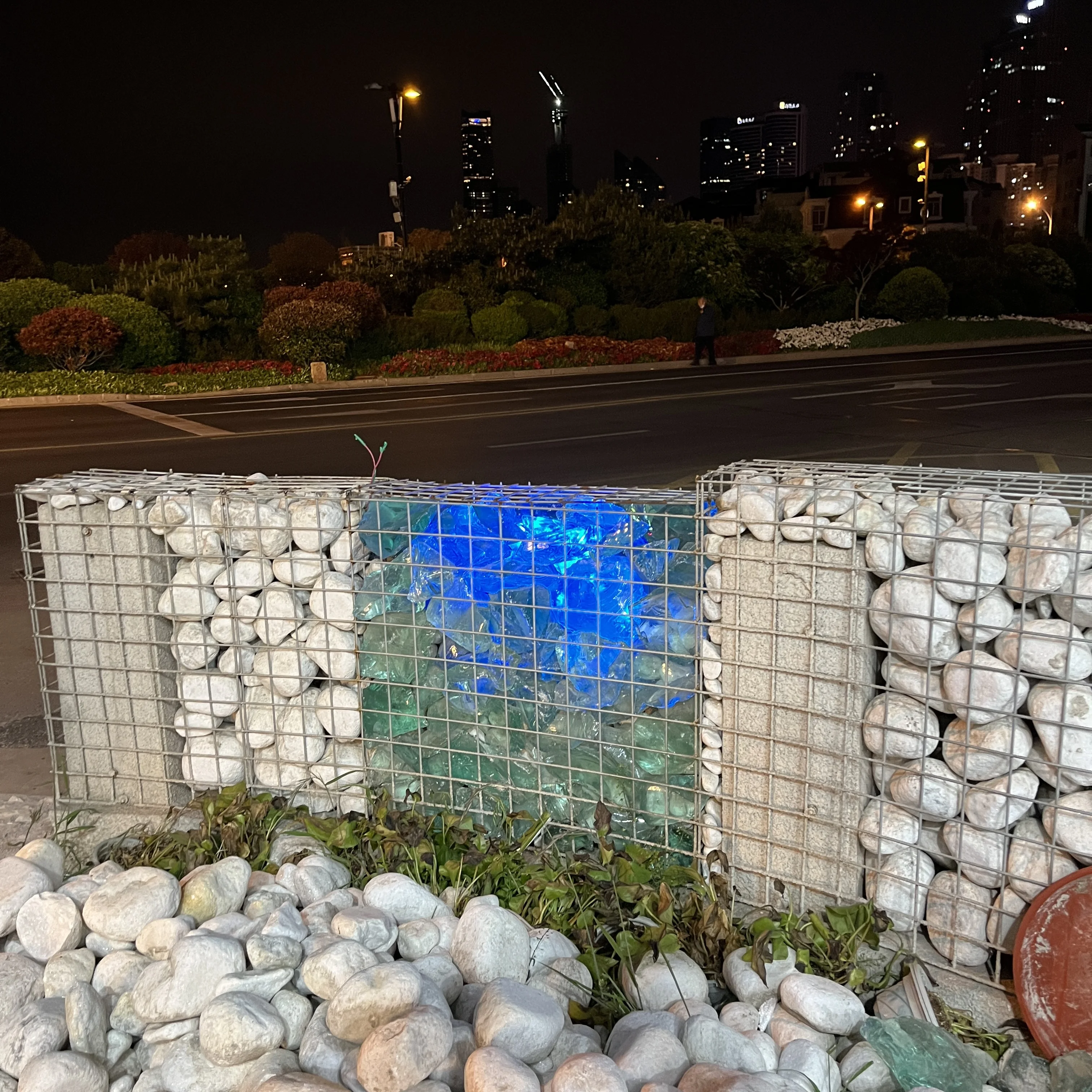 glass landscaping outdoor decorative structural glass rocks colorful glass block wall