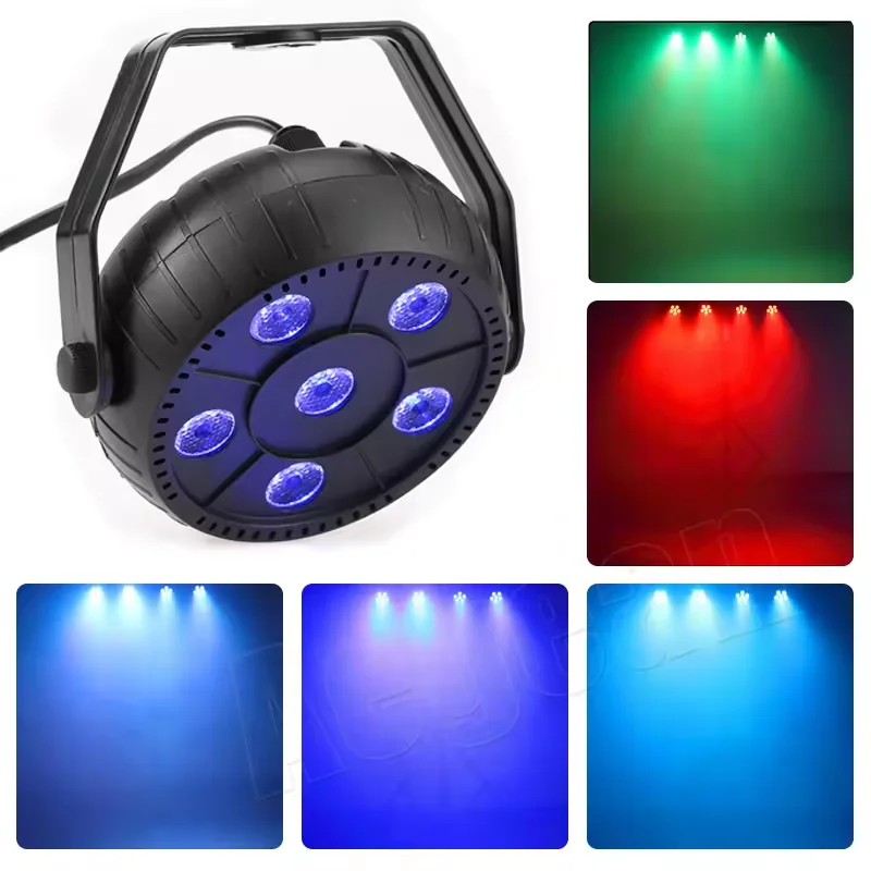 Wholesale 6X1W Rgb 3In 1 Plastic Led Par Light For Indoor Party
