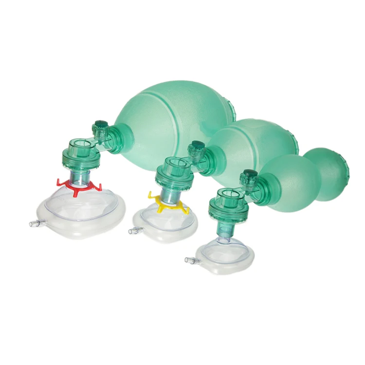 Medical oxygen emergency resuscitator silicone bag valve breathing mask ambu bag