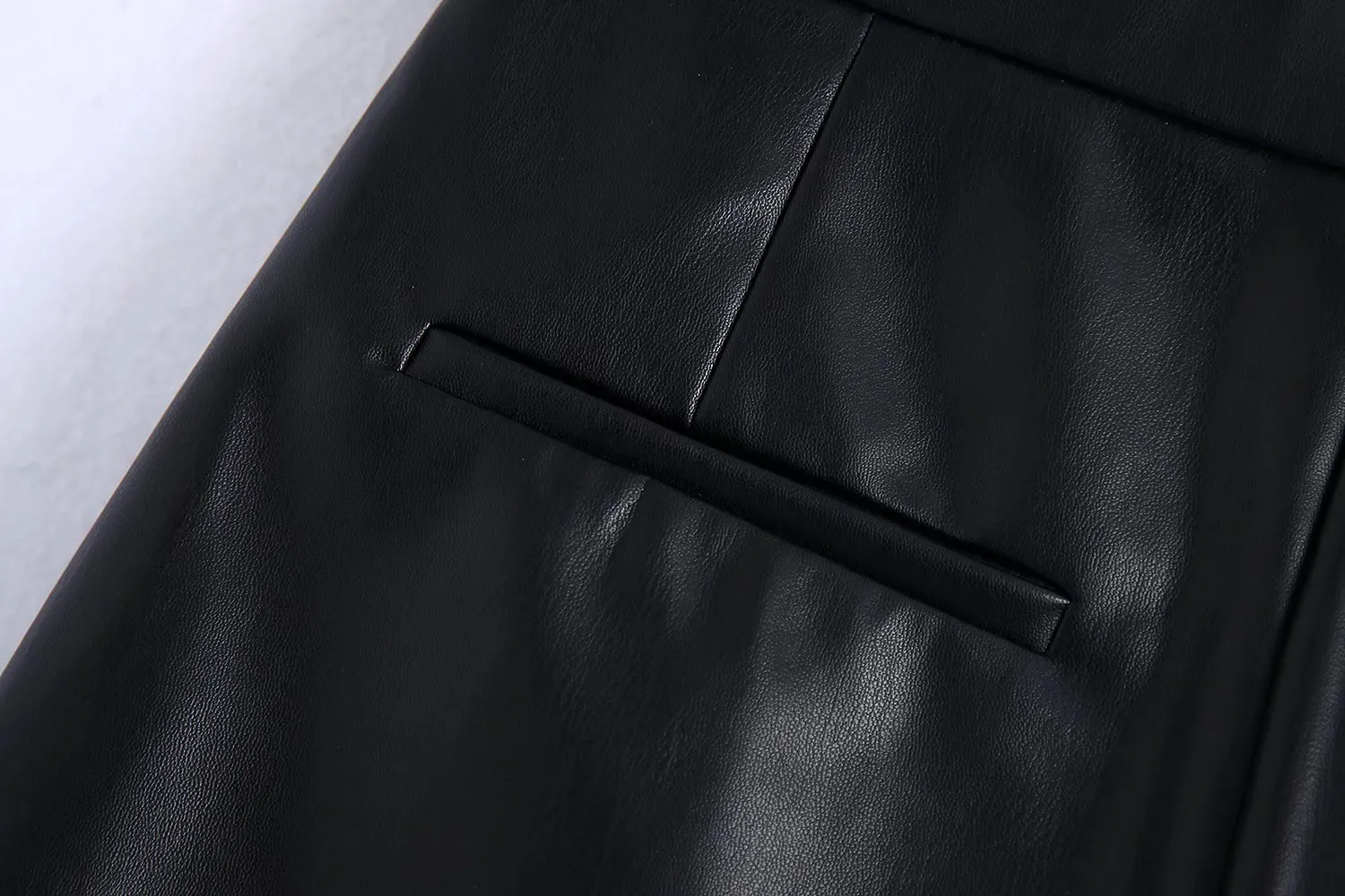 custom winter blank leather shorts for women wholesale elastic waist blank pu shorts high quality plus size casual pu shorts