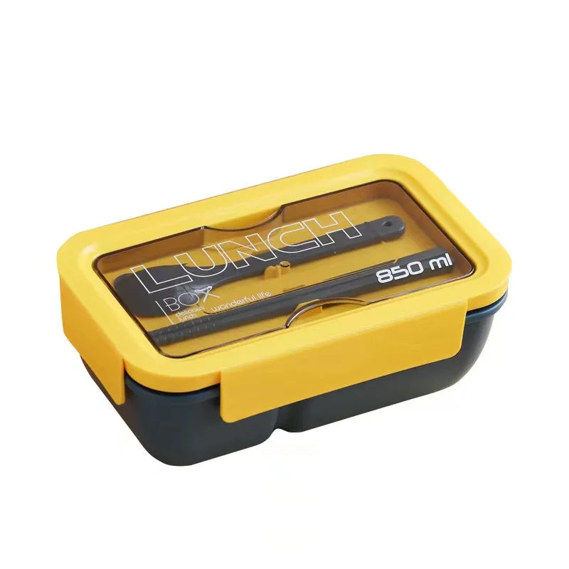 Hot Sale Portable Food Container Picnic Bento Box PP Plastic Microwave Heatable Student Lunch Box