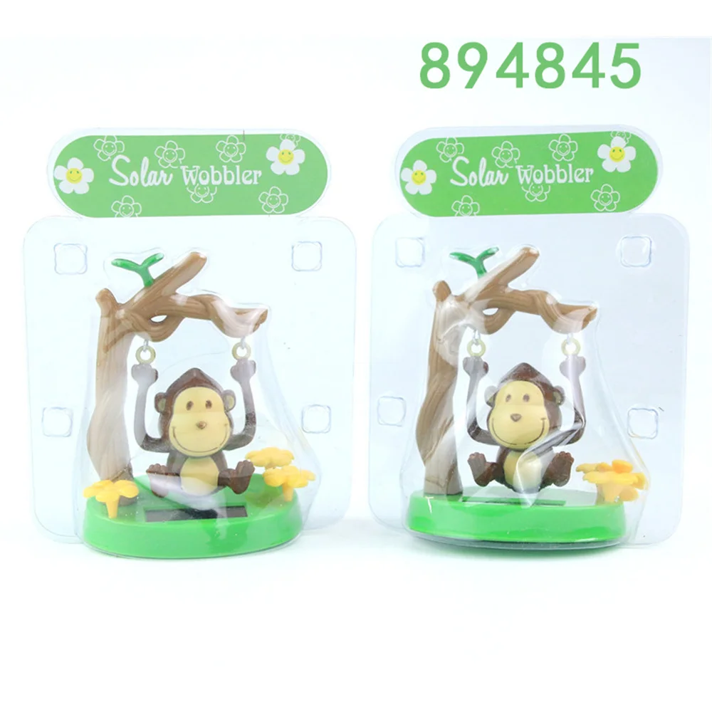 Wholesale Custom Make Own Design Car Ornament Swing Flower Butterfly Duck Figure Powered Solar Dancing Toys