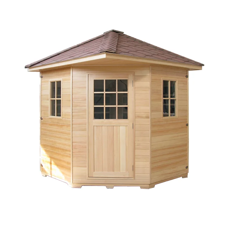 Outdoor Steam Traditional Wooden Bath house Sauna Room Maison with Sauna Accessories