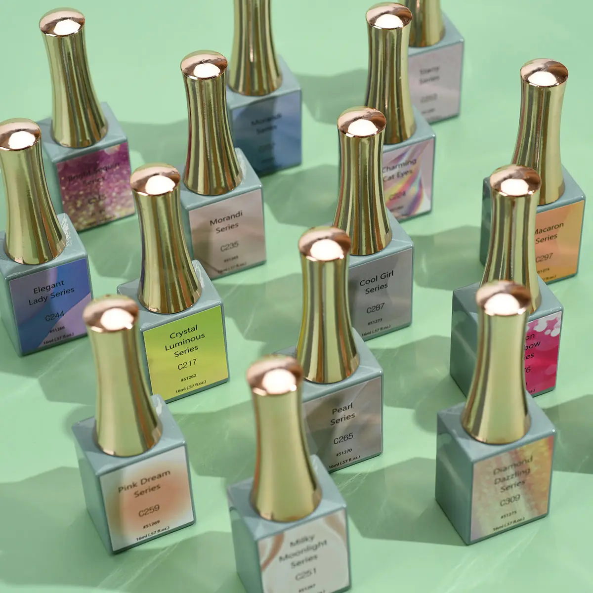 CANNI 120 Colors Gel Polish Set Color Chart Nails Kit Glitter Cat Eye Paint Gel Fluorescence Varnish Nail Art Salon Supplier