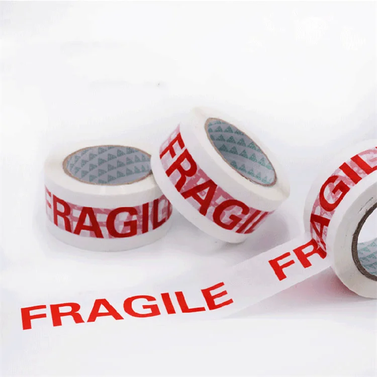 Branded Suppliers OPP Packaging Adhesive Cello Jumbo Roll Shipping Custom Logo Printed Clear Fragile Plastic Bopp Packing Tape