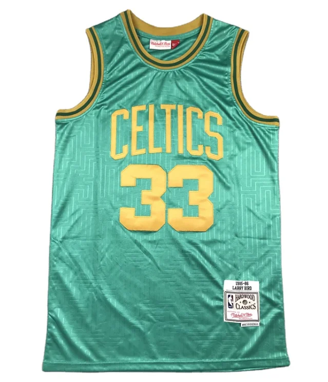 Retro Larry Bird #33 Celtics Basketball Jersey Stitched Green White Celtics #34 Paul Pierce Jersey