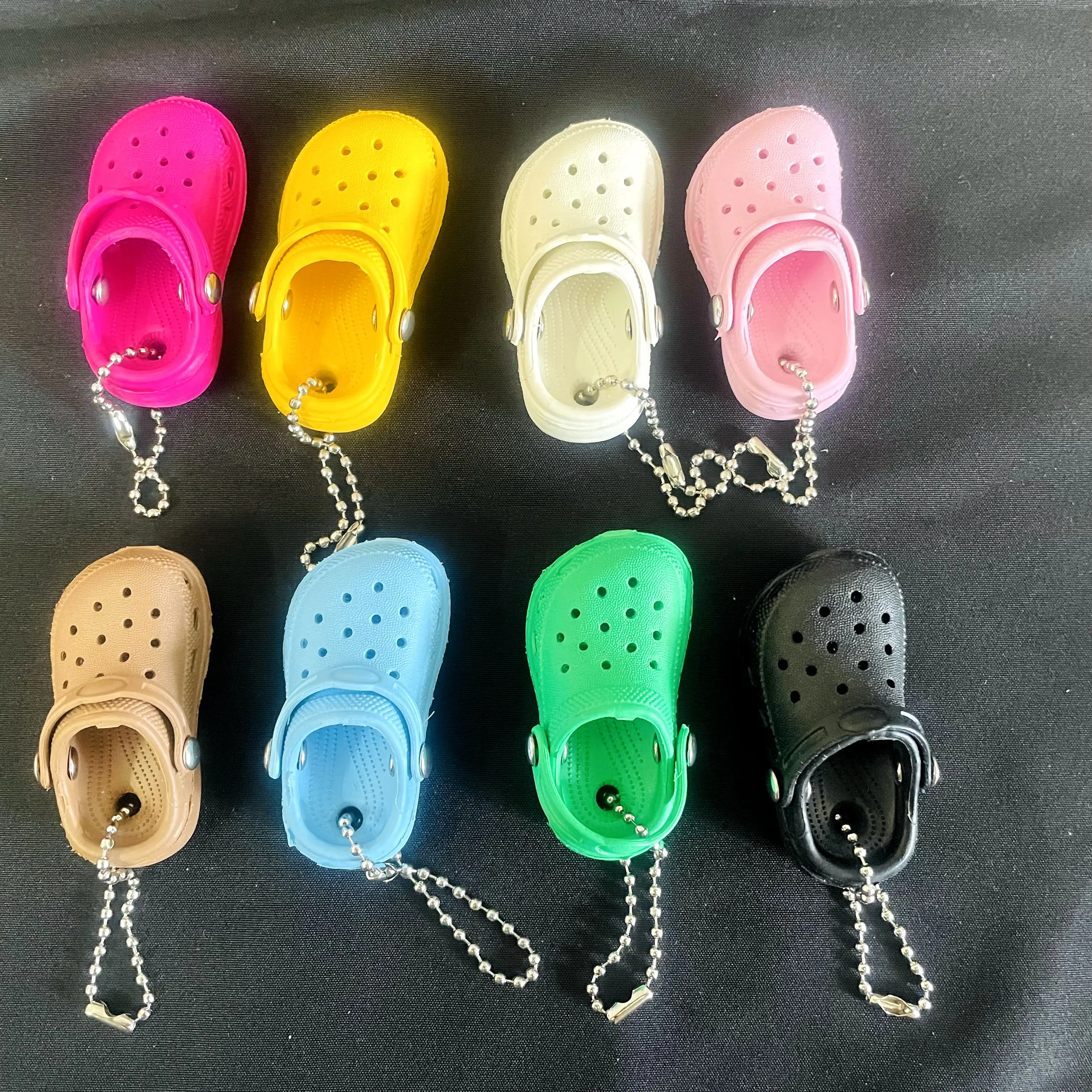 Wholesale slipper button DIY mini key chain lovely EVA Croc accessories button schoolbag pendant garden shoes